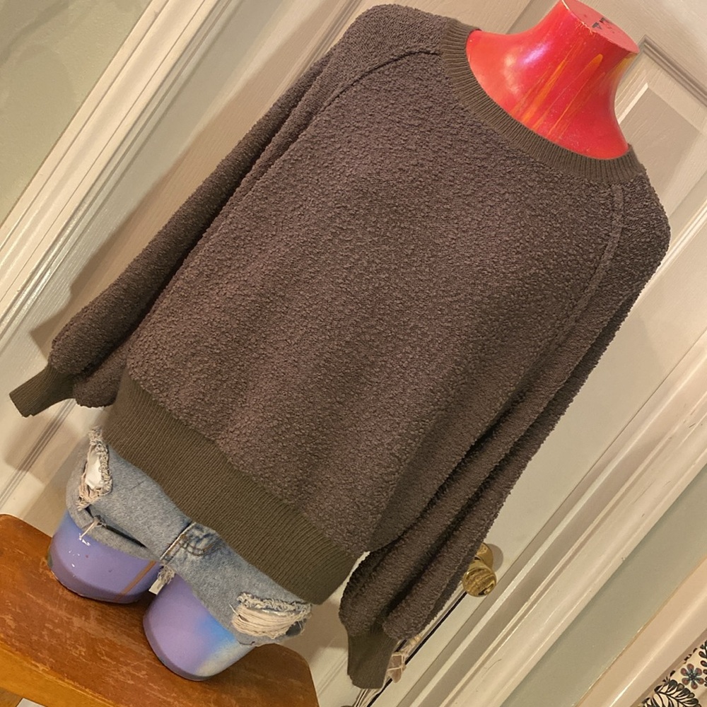 Altar'd State Crew Neck Sweater with Ribbed Hem